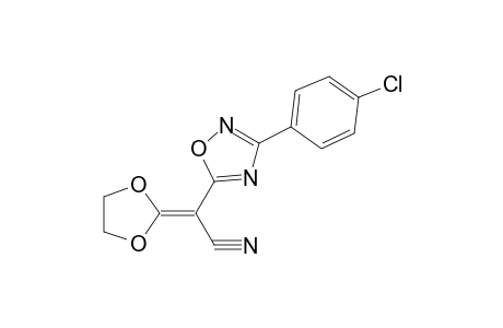 2-[3-(4-Chlorophenyl)-1,2,4-oxadiazol-5-yl]-2-(1,3-dioxolan-2-ylidene)acetonitrile