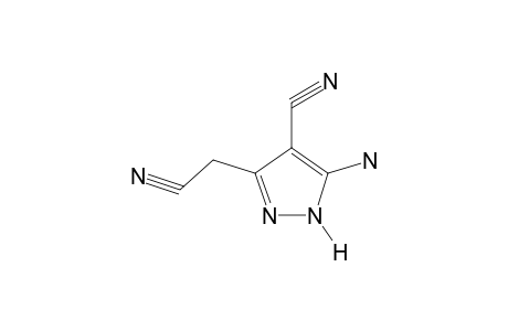 5(or 3)-amino-4-cyanopyrazole-3(or 5)acetonitrile
