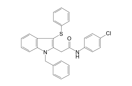 1H-indole-2-acetamide, N-(4-chlorophenyl)-1-(phenylmethyl)-3-(phenylthio)-