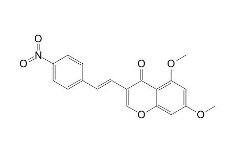 (E)-5,7-Dimethoxy-4'-nitro-3-styrylchromone