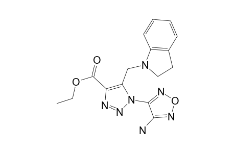 1-(4-Amino-1,2,5-oxadiazol-3-yl)-5-(2,3-dihydroindol-1-ylmethyl)-4-triazolecarboxylic acid ethyl ester