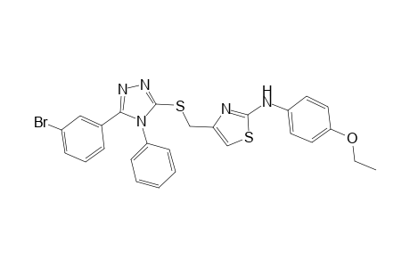 4-({[5-(3-bromophenyl)-4-phenyl-4H-1,2,4-triazol-3-yl]sulfanyl}methyl)-N-(4-ethoxyphenyl)-1,3-thiazol-2-amine