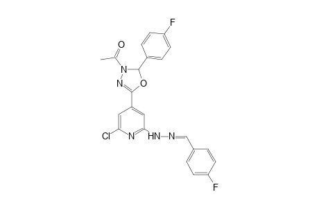 1-{5'-[2"-Chloro-6"-(2"'-(p-fluorophenyl)vinylamino]pyridin-4'-yl}-2-(p-fluorophenyl)-(1,3,4)-oxadiazol-3'-yl)-ethanone
