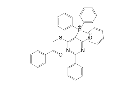 2-([6-Hydroxy-2-phenyl-5-(triphenylphosphoranyl)-4-pyrimidinyl]sulfanyl)-1-phenylethanone