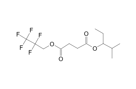 Succinic acid, 2-methylpent-3-yl 2,2,3,3,3-pentafluoropropyl ester