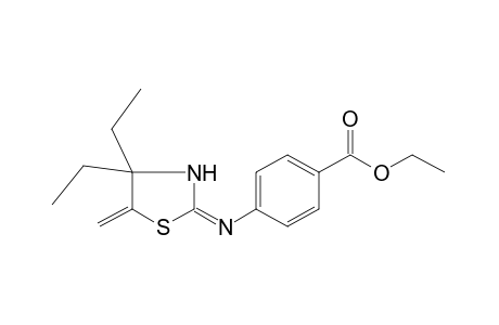 p-[(4,4-diethyl-5-methylene-2-thiazolidinylidene)amlno]benzoic acid, ethyl ester