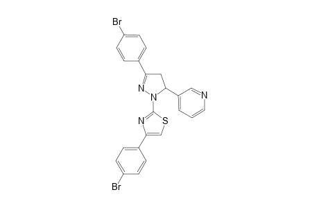 3-(p-Bromophenyl)-1-[4'-(4"-bromophenyl)-2'-thiazolyl)-5-(3'-pyridyl)-2-pyrazoline