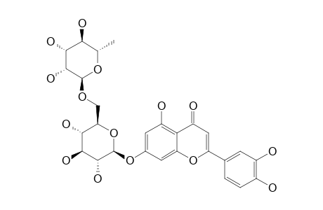 LUTEOLIN-7-O-ALPHA-L-RHAMNOPYRANOSYL-(1->6)-BETA-D-GLUCOPYRANOSIDE