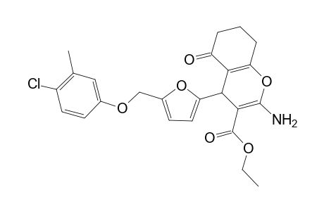 ethyl 2-amino-4-{5-[(4-chloro-3-methylphenoxy)methyl]-2-furyl}-5-oxo-5,6,7,8-tetrahydro-4H-chromene-3-carboxylate