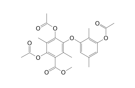 Methyl 2,4-diacetoxy-5-(3'-acetoxy-2',5'-dimethylphenoxy)-3,6-dimethylbenzoate