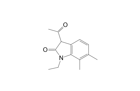 1-Ethyl-3-acetyl-6,7-dimethyl-2-indolinone