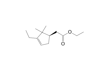 (-)-(1R)-2,2-dimethyl-3-ethylcyclopent-3-ene-1-ethyl acetate