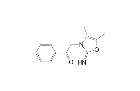4,5-DIMETHYL-2-IMINO-3-PHENACYL-2,3-DIHYDRO-OXAZOLE