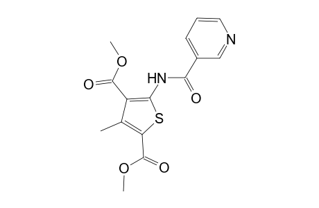 Dimethyl 3-methyl-5-[(3-pyridinylcarbonyl)amino]-2,4-thiophenedicarboxylate