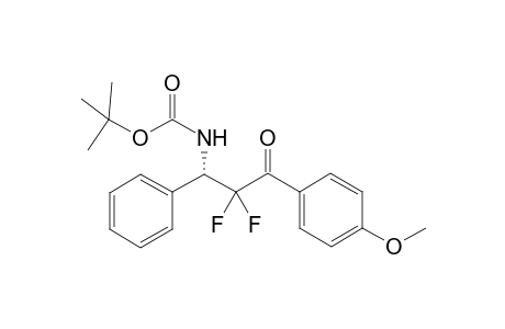 (S)-Tert-butyl N-(2,2-difluoro-3-(4-methoxyphenyl)-3-oxo-1-phenylpropyl)carbamate