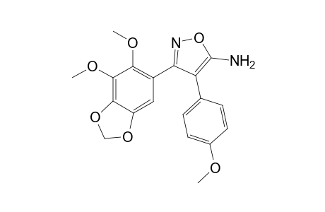 3-(6,7-Dimethoxy-1,3-benzodioxol-5-yl)-4-(4-methoxyphenyl)-5-isoxazolamine