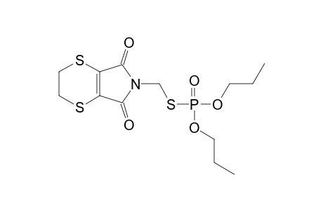 5,6-dihydro-N-(mercaptomethyl)-p-dithiin-2,3-dicarboximide, S-ester with O,O-dipropyl phosphorothioate