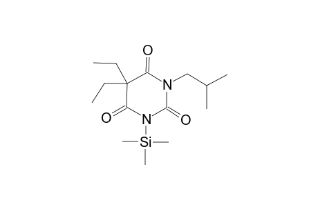 2,4,6(1H,3H,5H)-Pyrimidinetrione, 5,5-diethyl-1-(2-methylpropyl)-3-(trimethylsilyl)-