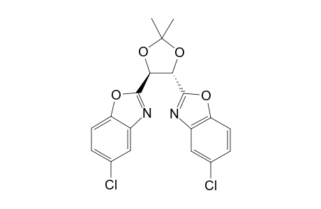 5-Chloro-2-[(4S,5S)-5-(5-chloro-1,3-benzoxazol-2-yl)-2,2-dimethyl-1,3-dioxolan-4-yl]-1,3-benzoxazole