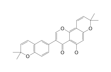 ULEXONE-B;5-HYDROXY-[6'',6''-DIMETHYLPYRANO-(2'',3'':4',3')]-[6''',6'''-DIMETHYLPYRANO-(2''',3''':7,8)]-ISOFLAVONE