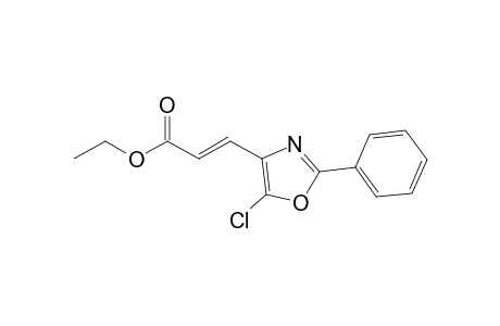 Ethyl .beta.-(phenyl-5-chlorooxazole-4)acrylate