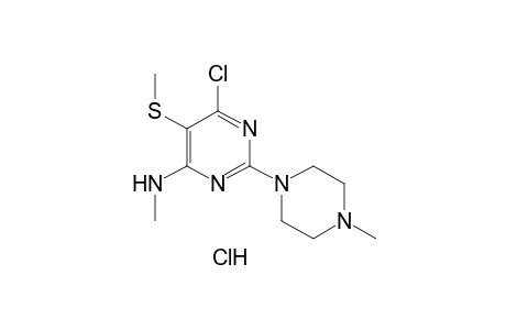 4-chloro-6-(methylamino)-2-(4-methyl-1-piperazinyl)-5-(methylthio)-pyrimidine, monohydrochloride