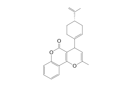 2-Methyl-4-((S)-4-(prop-1-en-2-yl)cyclohex-1-en-1-yl)-4H,5H-pyrano[3,2-c]chromen-5-one