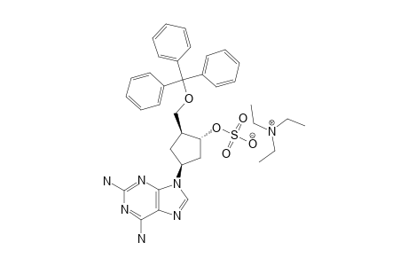 (1S,2R,4R)-4-(2,6-DIAMINO-9H-PURIN-9-YL)-2-[(TRIPHENYLMETHOXY)-METHYL]-CYCLOPENT-1-YL-TRIETHYLAMMONIUM-SULFATE