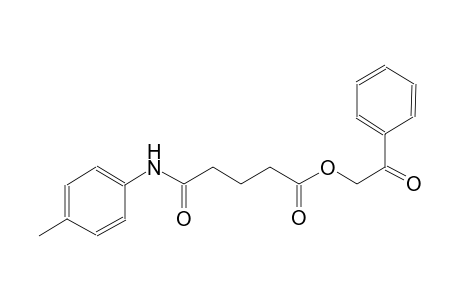 2-Oxo-2-phenylethyl 5-oxo-5-(4-toluidino)pentanoate