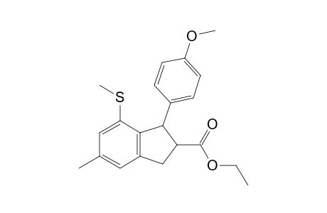 1-(4-Methoxyphenyl)-5-methyl-7-(methylthio)-2,3-dihydro-1H-indene-2-carboxylic acid ethyl ester