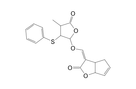 Cyclopenteno[4.3-b]tetrahydrofuran, 3-[(4-methyl-5-oxo-3-phenylthio)tetrahydrofuran-2-yloxymethylene]-