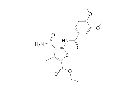 ethyl 4-(aminocarbonyl)-5-[(3,4-dimethoxybenzoyl)amino]-3-methyl-2-thiophenecarboxylate