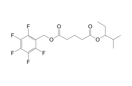 Glutaric acid, 2-methylpent-3-yl pentafluorobenzyl ester