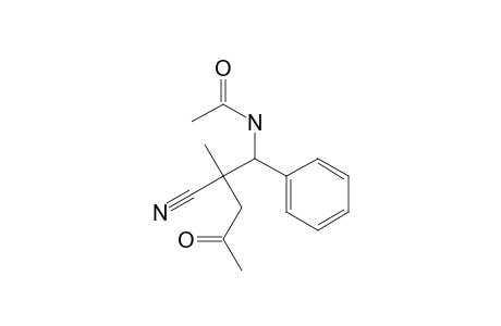 Acetamide, N-(2-cyano-2-methyl-4-oxo-1-phenylpentyl)-