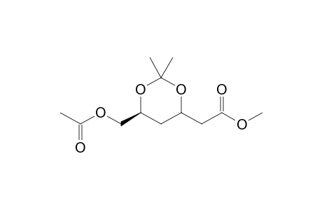 Methyl 2-((6S)-6-(acetyloxymethyl)-2,2-dimethyl-1,3-dioxan-4-yl) acetate