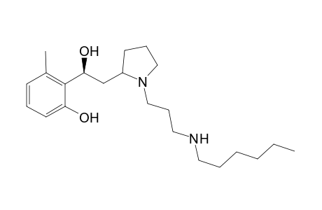 (1' S / 1' R)-2-{N-[3"-(N'-Hexylamino)propyl-2''-pyrrolidinyl]-1'-hydroxyethyl}-1-methyl-6-hydroxybenzene