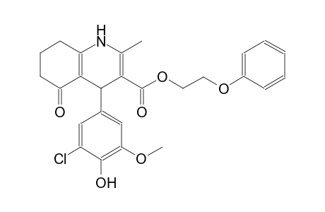 2-Phenoxyethyl 4-(3-chloranyl-5-methoxy-4-oxidanyl-phenyl)-2-methyl-5-oxidanylidene-4,6,7,8-tetrahydro-1H-quinoline-3-carboxylate