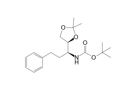 N-[(1S)-1-[(4S)-2,2-dimethyl-1,3-dioxolan-4-yl]-3-phenyl-propyl]carbamic acid tert-butyl ester