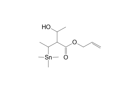 (2SR,3RS)-allyl 2-[(RS)-1-hydroxyethyl]-3-trimethylstannylbutanoic acidester