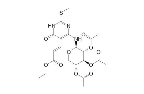 1,6-Dihydro-5-[2"-(ethoxycarbonyl)vinyl]-2-(methylthio)-4-{[2',3',4'-tris( O-acetyl)-.beta.-D-glucopyranosyl]amino}-6-oxopyrimidine