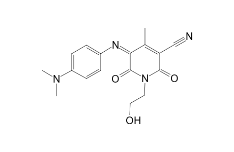 5-(4-Dimethylamino-phenylimino)-1-(2-hydroxy-ethyl)-4-methyl-2,6-dioxo-1,2,5,6-tetrahydro-pyridine-3-carbonitrile