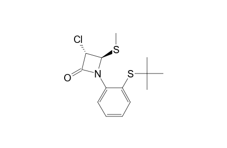 2-Azetidinone, 3-chloro-1-[2-[(1,1-dimethylethyl)thio]phenyl]-4-(methylthio)-, (3R-trans)-