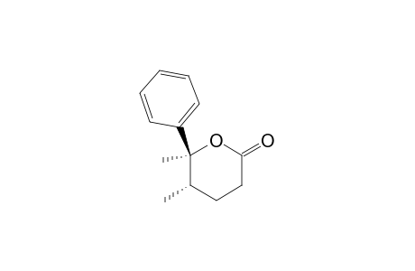 2H-Pyran-2-one, tetrahydro-5,6-dimethyl-6-phenyl-, trans-