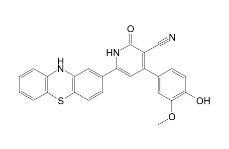 1,2-Dihydro-3-cyano-4-(4-hydroxy-3-methoxyphenyl)-2-oxo-6-(10H-phenothiazin-2-yl)pyridine