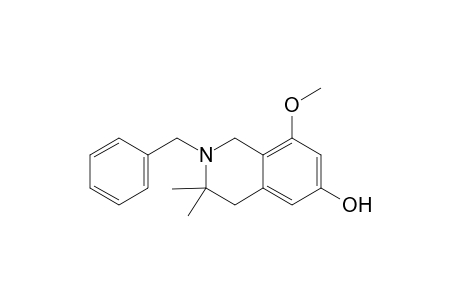 N-Benzyl-3,3-dimethyl 6-hydroxy-8-methoxy-1,2,3,4-tetrahydroisoquinoline