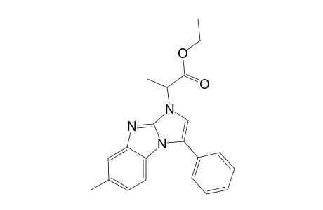 2-(6-methyl-1-phenyl-3-imidazo[1,2-a]benzimidazolyl)propanoic acid ethyl ester