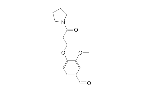 3-Methoxy-4-[3-oxo-3-(pyrrolidin-1-yl)propoxy]benzaldehyde