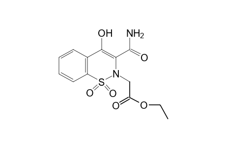 3-carbamoyl-4-hydroxy-2H-1,2-benzothiazine-2-acetic acid, ethyl ester, 1,1-dioxide