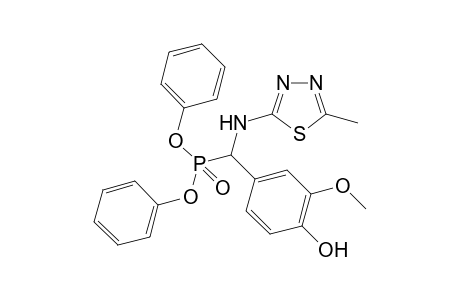 Diphenyl (4-hydroxy-3-methoxyphenyl) (5-methyl-1,3,4-thiadiazol-2-ylamino)methylphosphonate