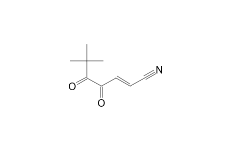 (E)-6,6-Dimethyl-4,5-dioxo-hept-2-ene-nitrile